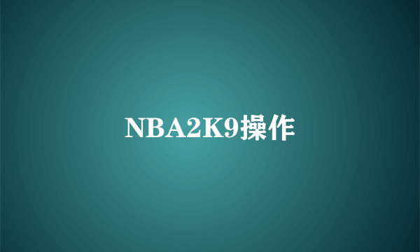 NBA2K9操作