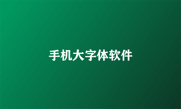 手机大字体软件