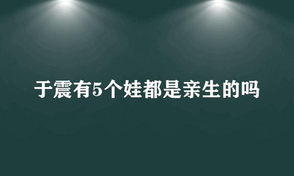 于震有5个娃都是亲生的吗