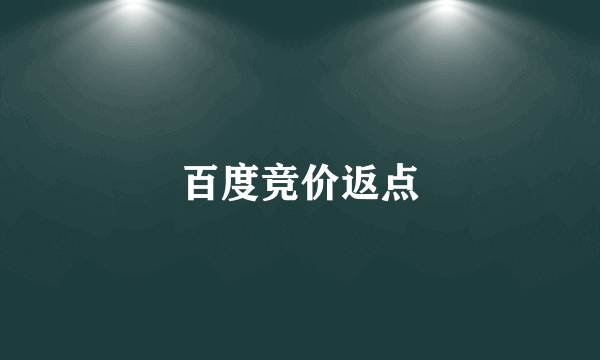 百度竞价返点