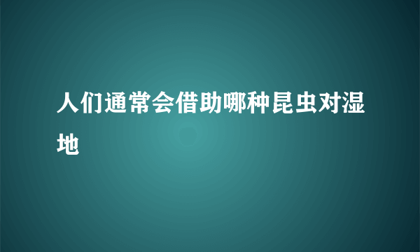 人们通常会借助哪种昆虫对湿地