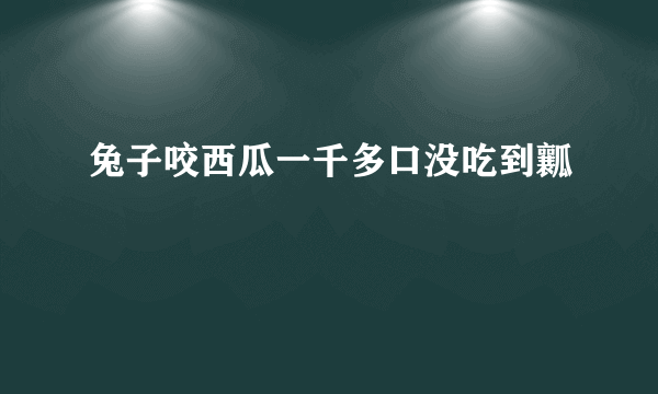 兔子咬西瓜一千多口没吃到瓤