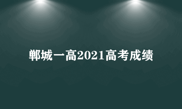 郸城一高2021高考成绩