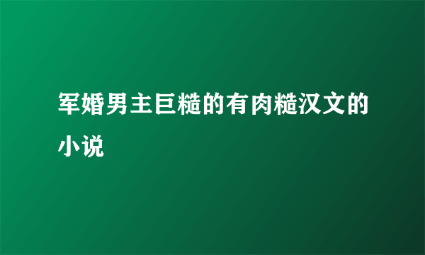 军婚男主巨糙的有肉糙汉文的小说