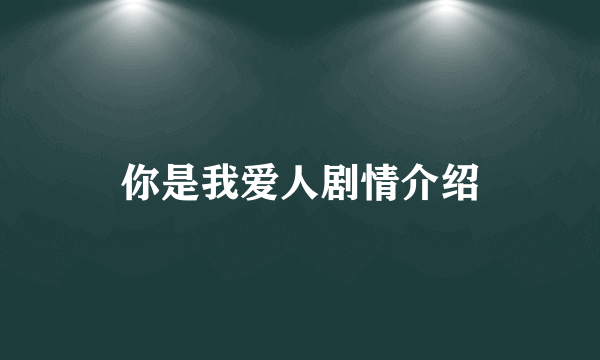 你是我爱人剧情介绍