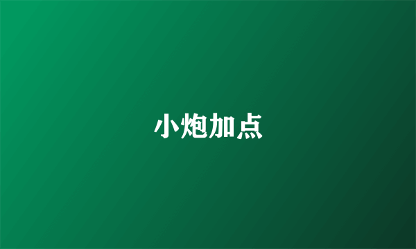 小炮加点