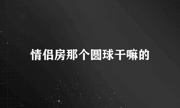 情侣房那个圆球干嘛的