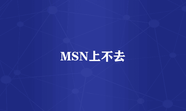 MSN上不去