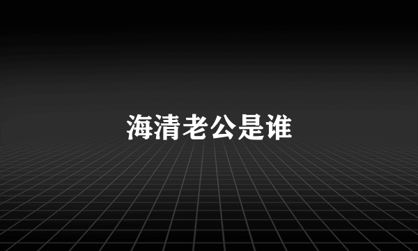 海清老公是谁