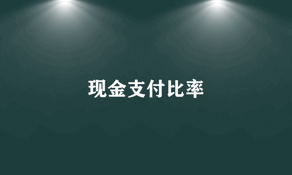 现金支付比率