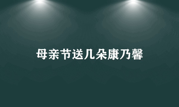 母亲节送几朵康乃馨