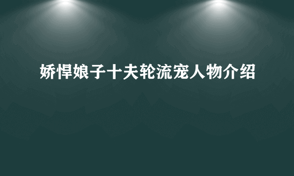 娇悍娘子十夫轮流宠人物介绍