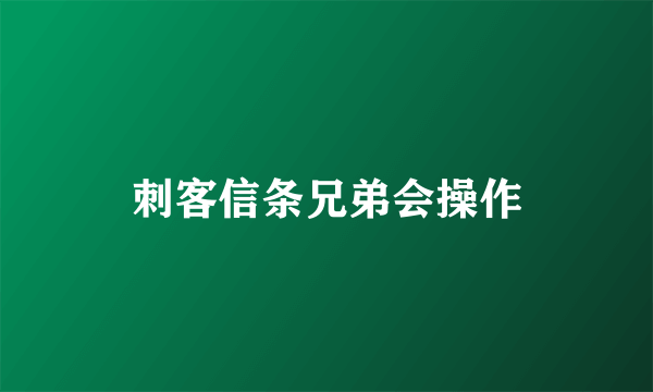 刺客信条兄弟会操作