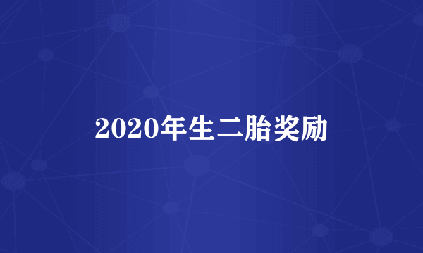 2020年生二胎奖励