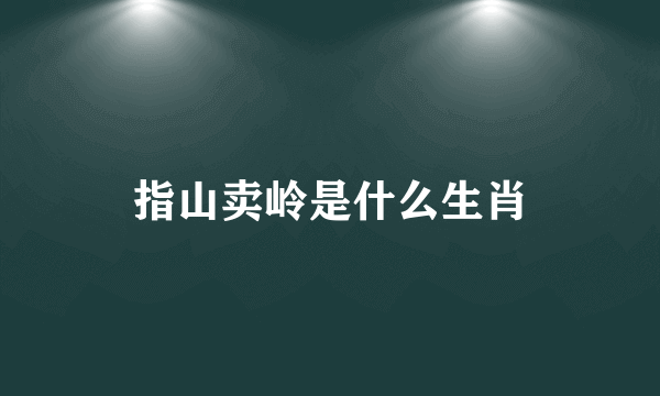 指山卖岭是什么生肖