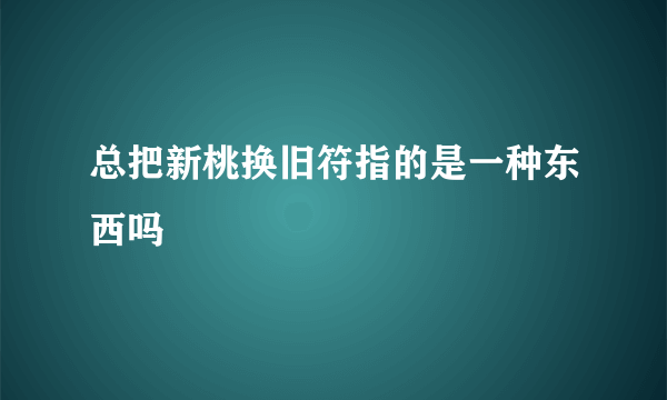 总把新桃换旧符指的是一种东西吗