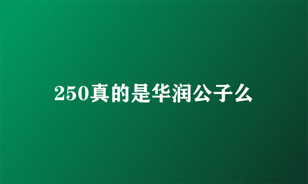 250真的是华润公子么