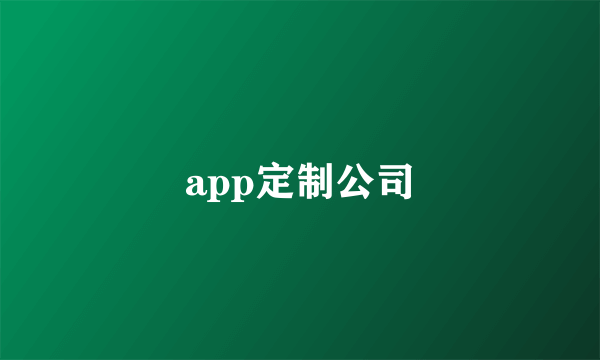 app定制公司