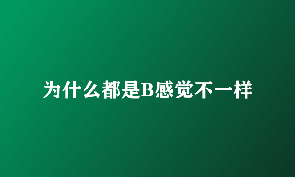 为什么都是B感觉不一样