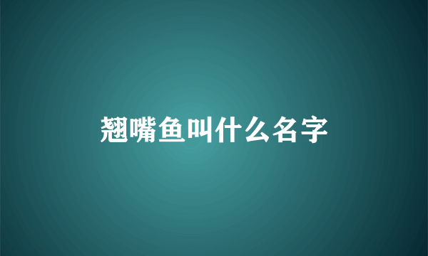 翘嘴鱼叫什么名字