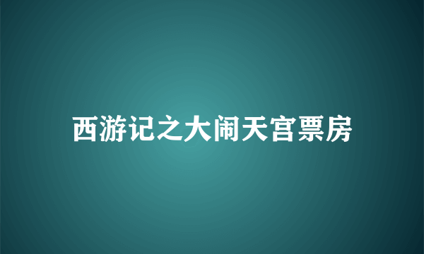 西游记之大闹天宫票房