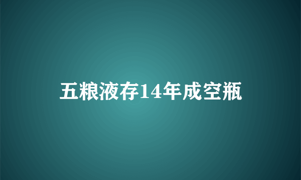 五粮液存14年成空瓶