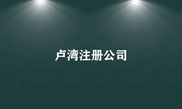 卢湾注册公司