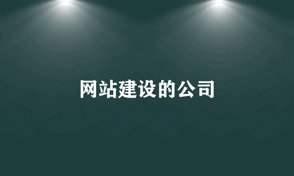 网站建设的公司