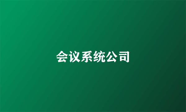 会议系统公司