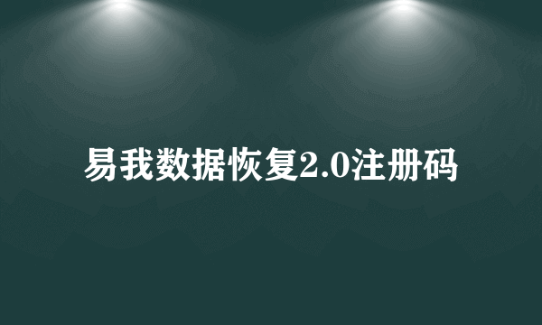 易我数据恢复2.0注册码