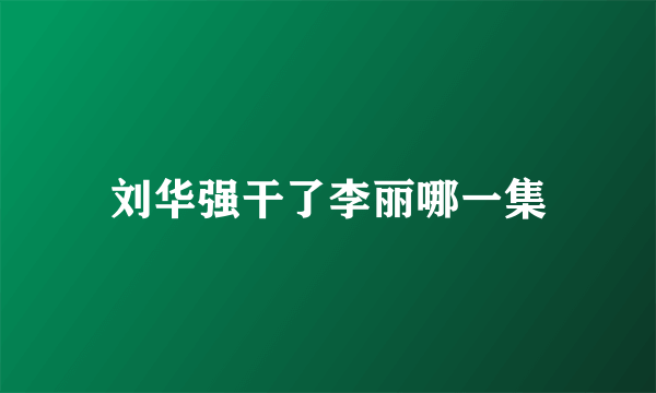 刘华强干了李丽哪一集