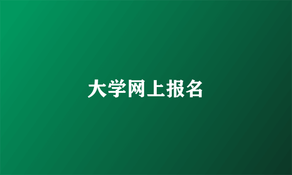 大学网上报名