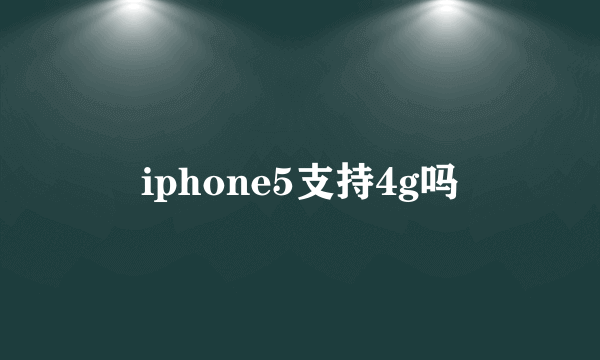 iphone5支持4g吗