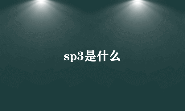 sp3是什么