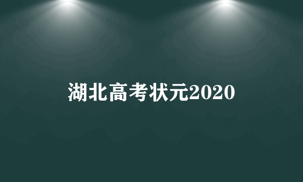 湖北高考状元2020