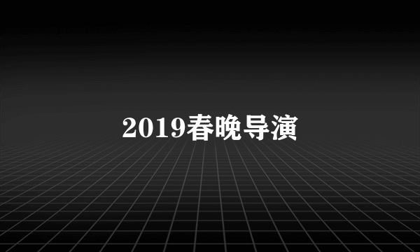 2019春晚导演