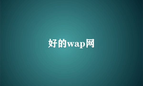 好的wap网