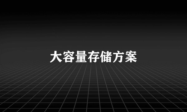 大容量存储方案