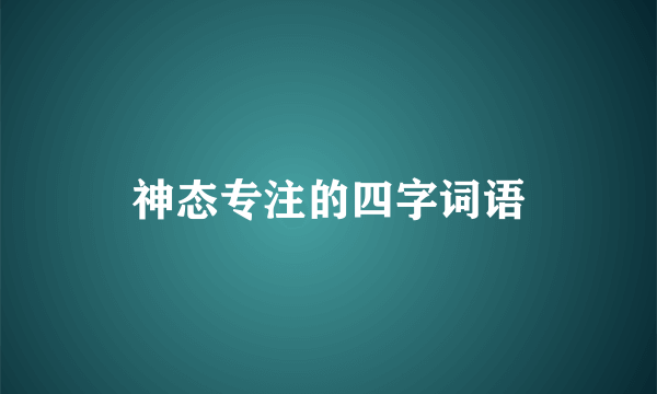 神态专注的四字词语