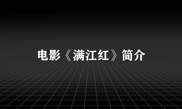 电影《满江红》简介