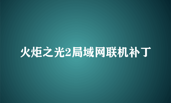 火炬之光2局域网联机补丁