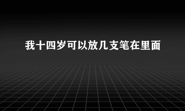 我十四岁可以放几支笔在里面