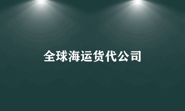 全球海运货代公司