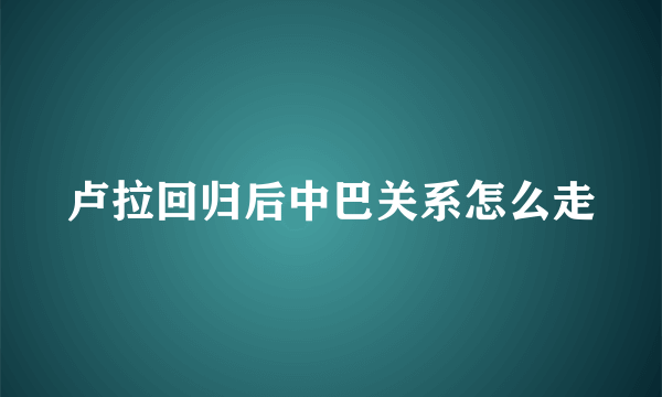 卢拉回归后中巴关系怎么走