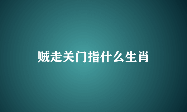 贼走关门指什么生肖