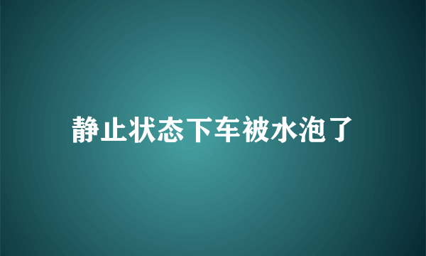 静止状态下车被水泡了