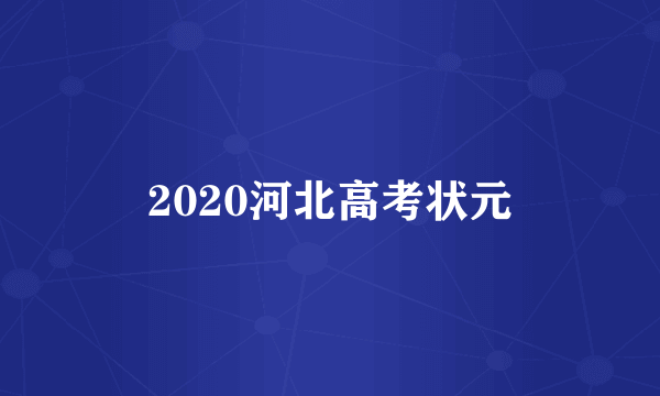 2020河北高考状元