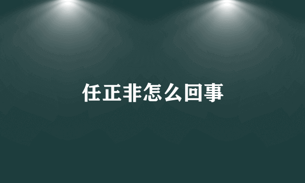 任正非怎么回事