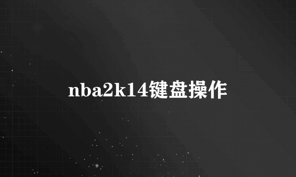 nba2k14键盘操作