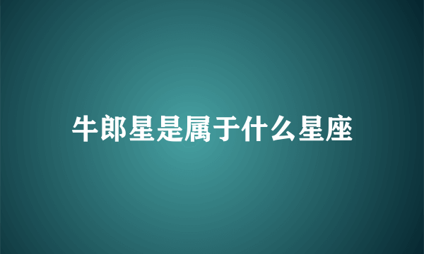 牛郎星是属于什么星座